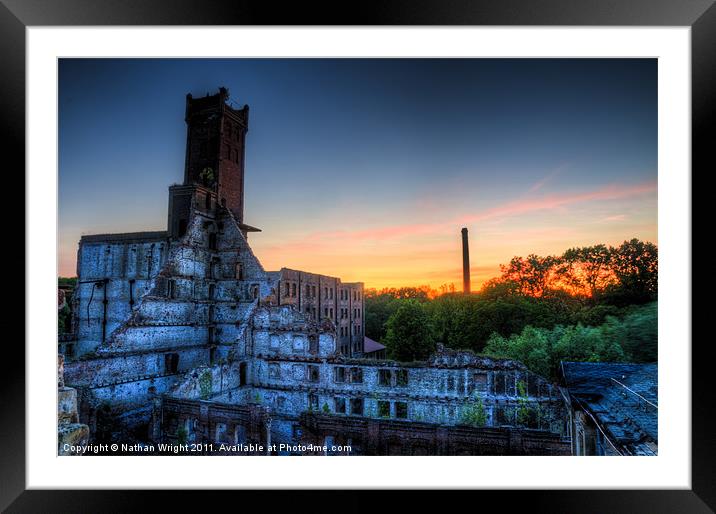 Sunset Mill Framed Mounted Print by Nathan Wright