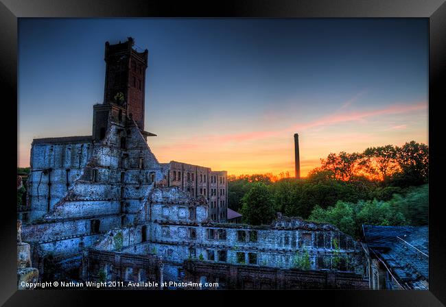 Sunset Mill Framed Print by Nathan Wright