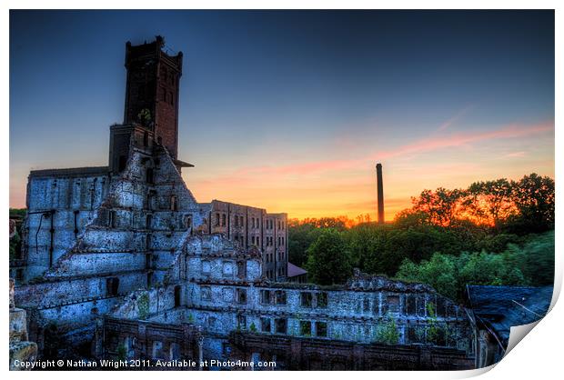 Sunset Mill Print by Nathan Wright