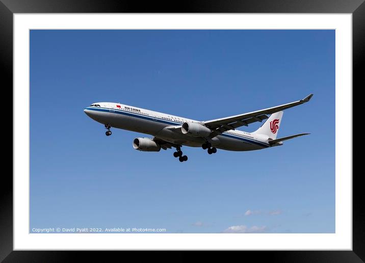 Air China Airbus A330-343 Framed Mounted Print by David Pyatt