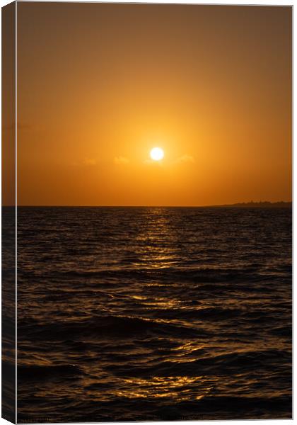 Sunset over Greece Canvas Print by Richie Miles