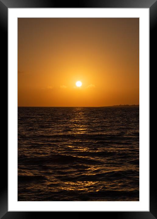 Sunset over Greece Framed Mounted Print by Richie Miles