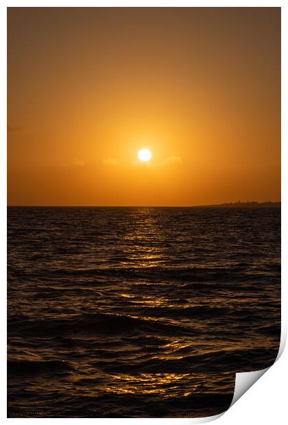 Sunset over Greece Print by Richie Miles