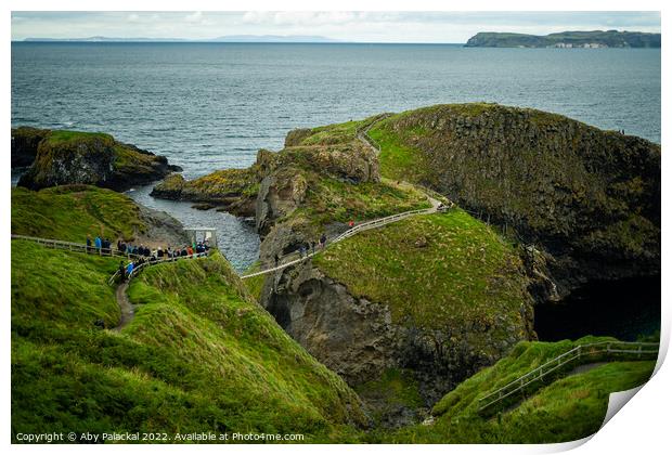 Carrick-a-Rede Rope Bridge Print by Aby Palackal