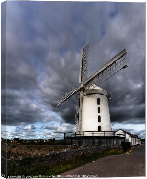 Blennerville Windmill Canvas Print by DiFigiano Photography