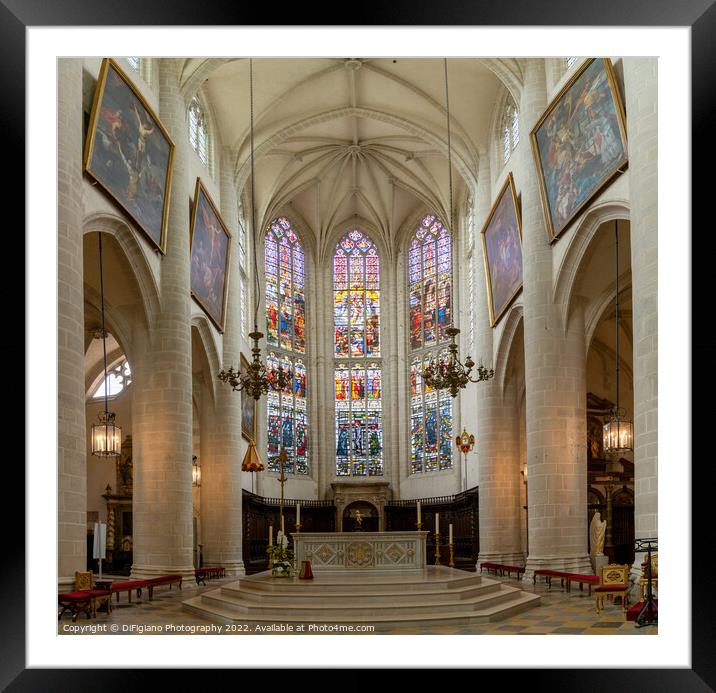 Collegiale Notre Dame church of Dole Framed Mounted Print by DiFigiano Photography