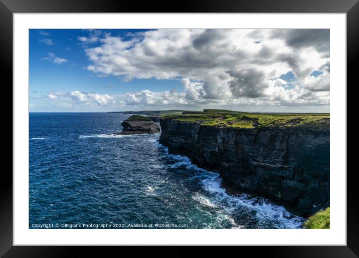 The Cliffs of Kilkee Framed Mounted Print by DiFigiano Photography