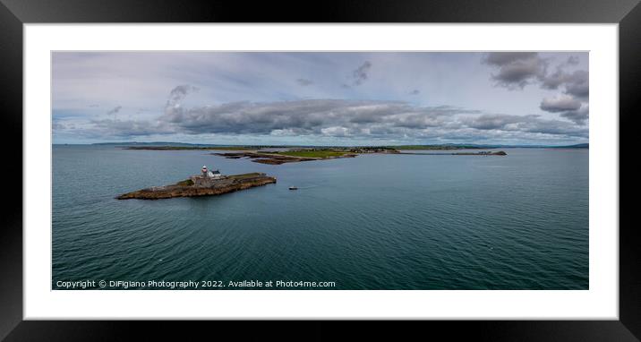 Fenit Lighthouse Panorama Framed Mounted Print by DiFigiano Photography