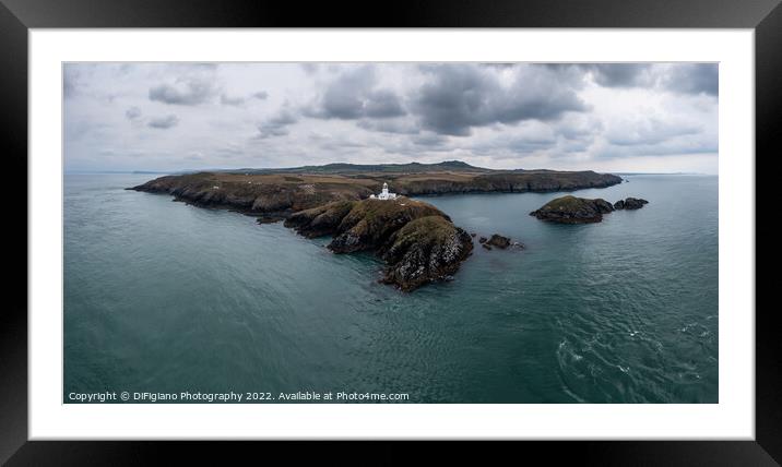 Strumble Head Panorama Framed Mounted Print by DiFigiano Photography