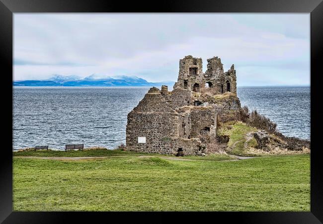 Dunure Castle Ayrshire Framed Print by Valerie Paterson