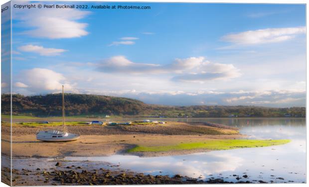 Tranquil Red Wharf Bay Anglesey Coast Canvas Print by Pearl Bucknall