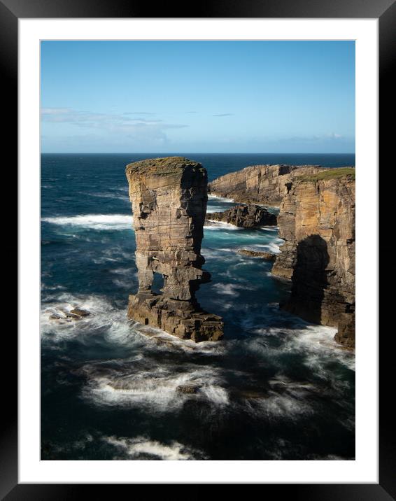 The Towering Yesnaby Sea Stack Framed Mounted Print by Stuart Jack