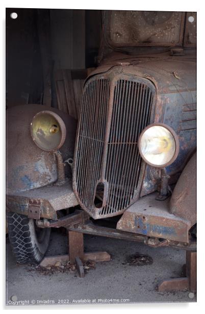 Rusty Vintage 1930's Light Truck Acrylic by Imladris 