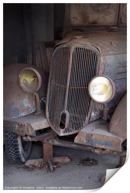 Rusty Vintage 1930's Light Truck Print by Imladris 