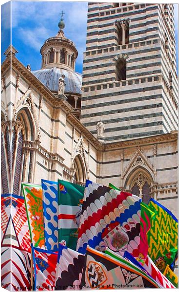 Siena flags Canvas Print by Colin Chipp
