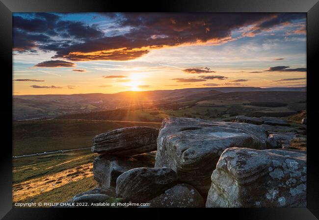 Sunset in the Peak district 770 Framed Print by PHILIP CHALK