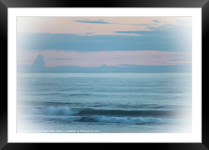 Pastel Sunrise Framed Mounted Print by Judy Hall-Folde