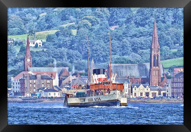Waverley en route Largs to Millport (abstract) Framed Print by Allan Durward Photography