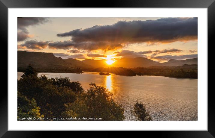 Dawn's Embrace on Loch Awe Framed Mounted Print by Gilbert Hurree