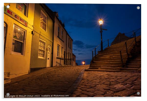 Whitby steps 771  Acrylic by PHILIP CHALK