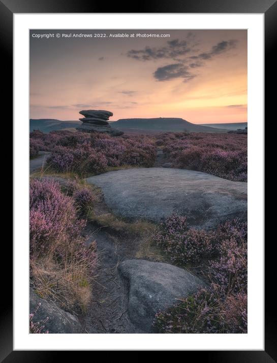 Over Owler Tor Framed Mounted Print by Paul Andrews