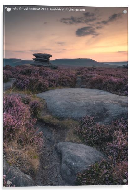 Over Owler Tor Acrylic by Paul Andrews