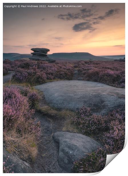 Over Owler Tor Print by Paul Andrews
