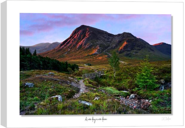 A new day a new dawn Glencoe , Scotland, Highlands Canvas Print by JC studios LRPS ARPS