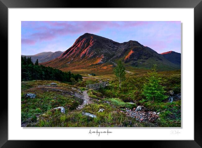 A new day a new dawn Glencoe , Scotland, Highlands Framed Print by JC studios LRPS ARPS