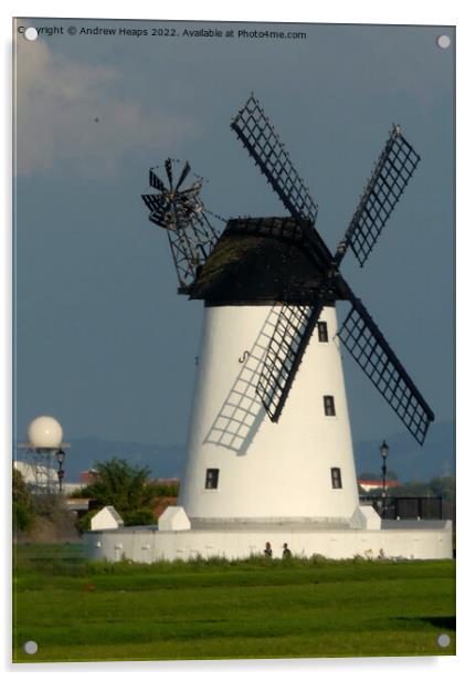 Majestic Ashton Windmill by the Coast Acrylic by Andrew Heaps