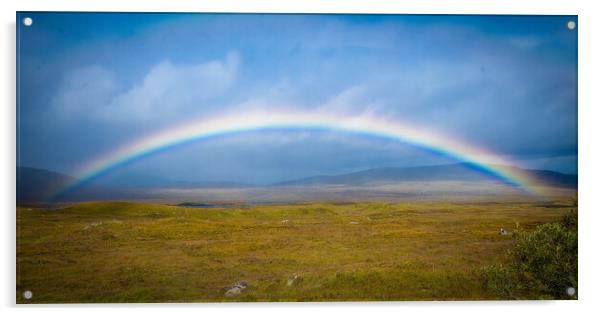 Rainbow at Glencoe Acrylic by Duncan Loraine
