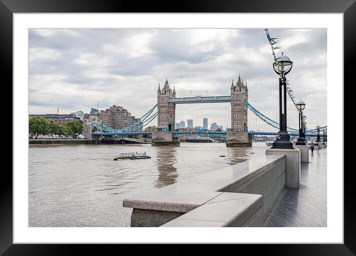 Tower Bridge from the Queens Walk Framed Mounted Print by Jason Wells