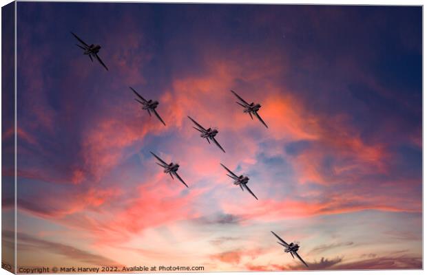 The Red Arrows  Canvas Print by Mark Harvey