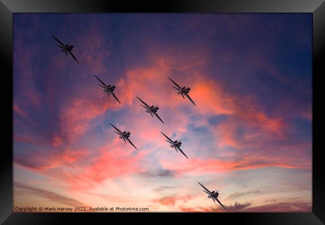 The Red Arrows  Framed Print by Mark Harvey