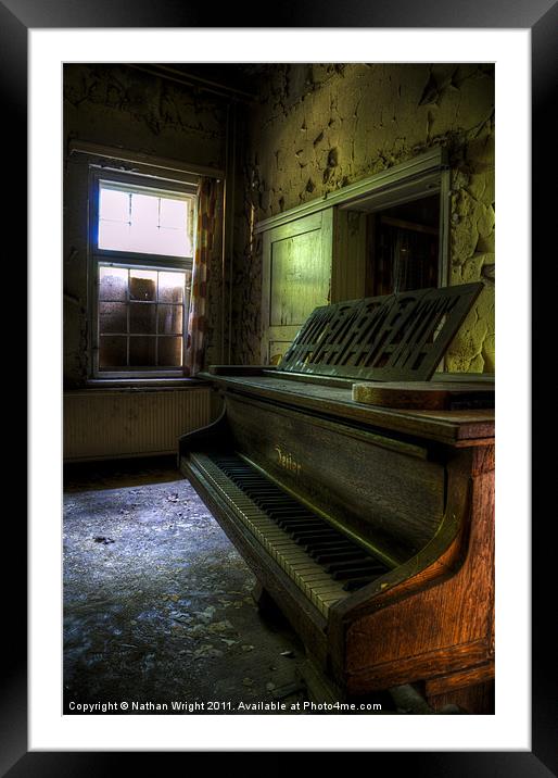 Old piano Framed Mounted Print by Nathan Wright