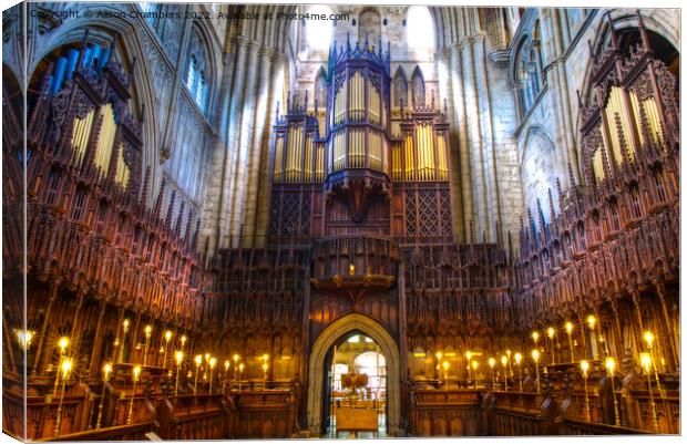 Ripon Cathedral Great Organ Canvas Print by Alison Chambers