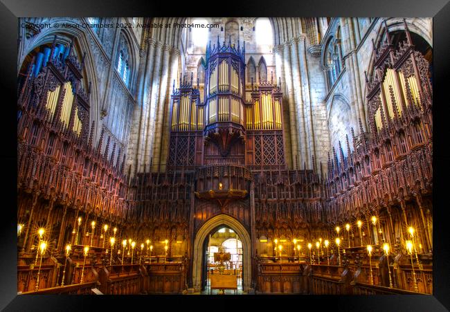 Ripon Cathedral Great Organ Framed Print by Alison Chambers