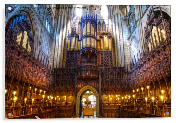 Ripon Cathedral Great Organ Acrylic by Alison Chambers