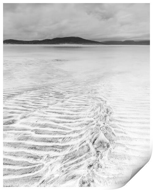 Sand patterns on Seilebost Print by Chris Lauder
