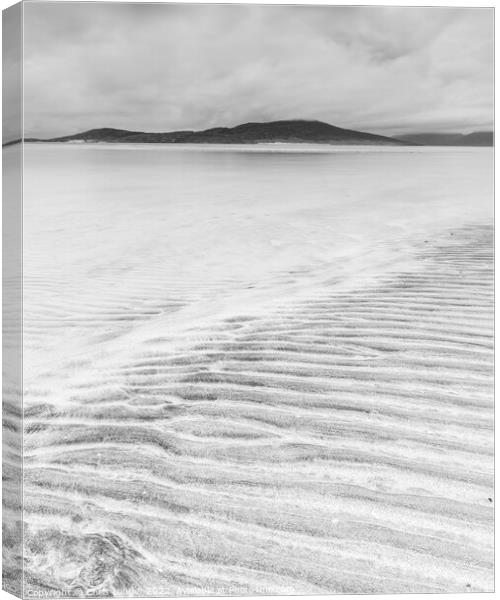 Seilebost sandbars Canvas Print by Chris Lauder