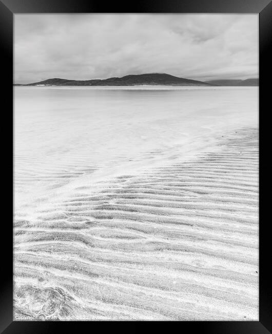 Seilebost sandbars Framed Print by Chris Lauder