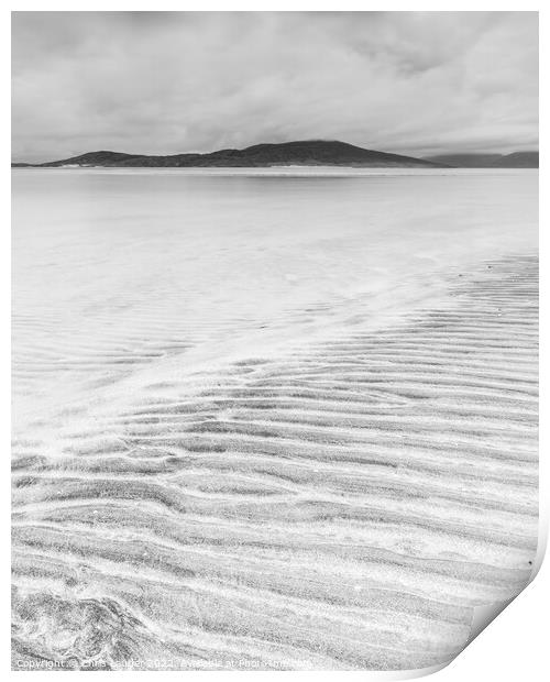 Seilebost sandbars Print by Chris Lauder