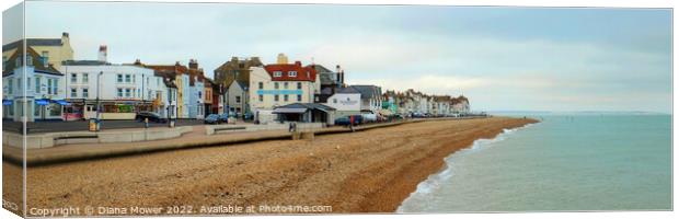 Deal Coast Kent Panoramic Canvas Print by Diana Mower