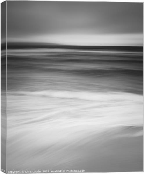 Monochrome Impressions of Harris Coastline Canvas Print by Chris Lauder