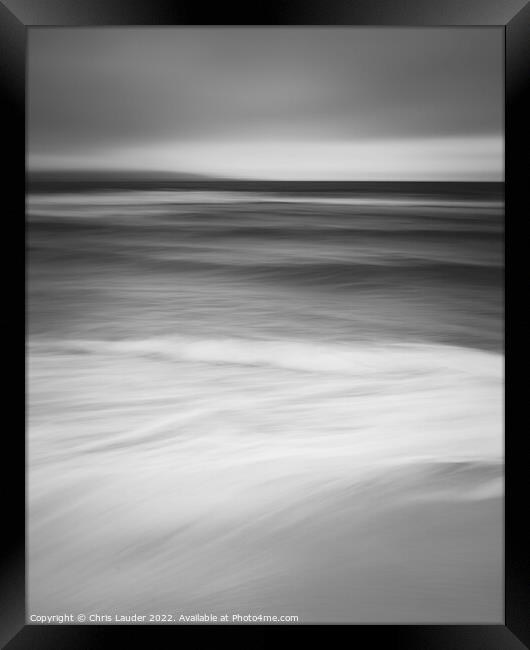 Monochrome Impressions of Harris Coastline Framed Print by Chris Lauder