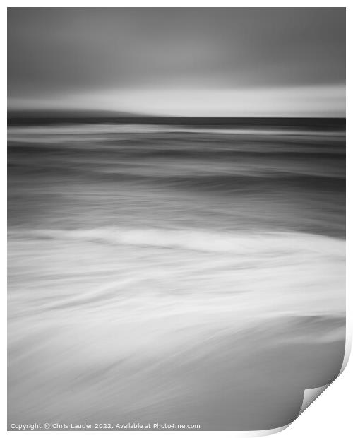 Monochrome Impressions of Harris Coastline Print by Chris Lauder