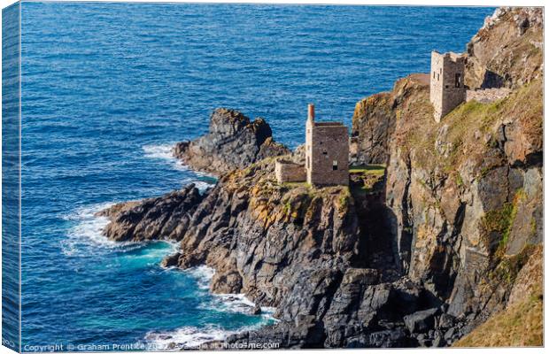 The Crowns Engine Houses, Botallack Mine, Cornwall Canvas Print by Graham Prentice