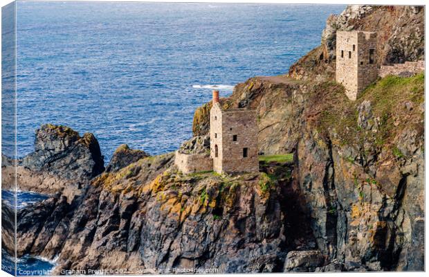 The Crowns Engine Houses, Botallack Mine, Cornwall Canvas Print by Graham Prentice