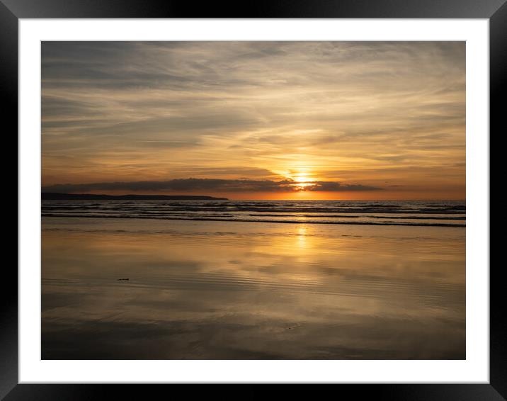 Glorious Westward Ho! sunset Framed Mounted Print by Tony Twyman
