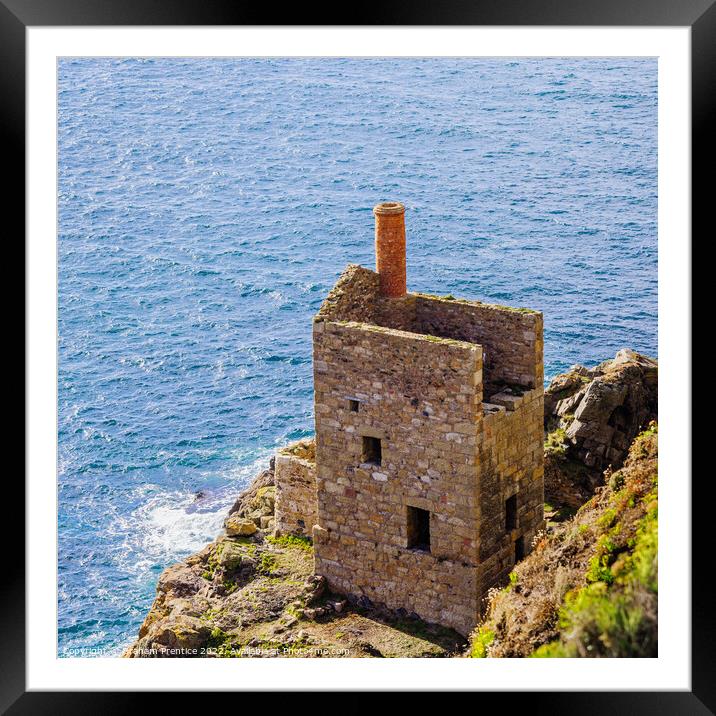 The Crowns Pumping Engine House, Botallack Mine, C Framed Mounted Print by Graham Prentice